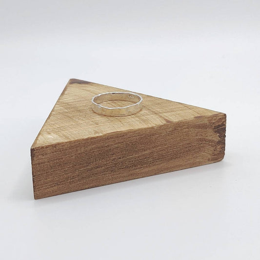 Eco Silver Hammered Ring
