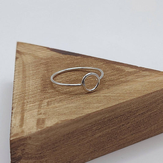 Small Silver Circle Ring