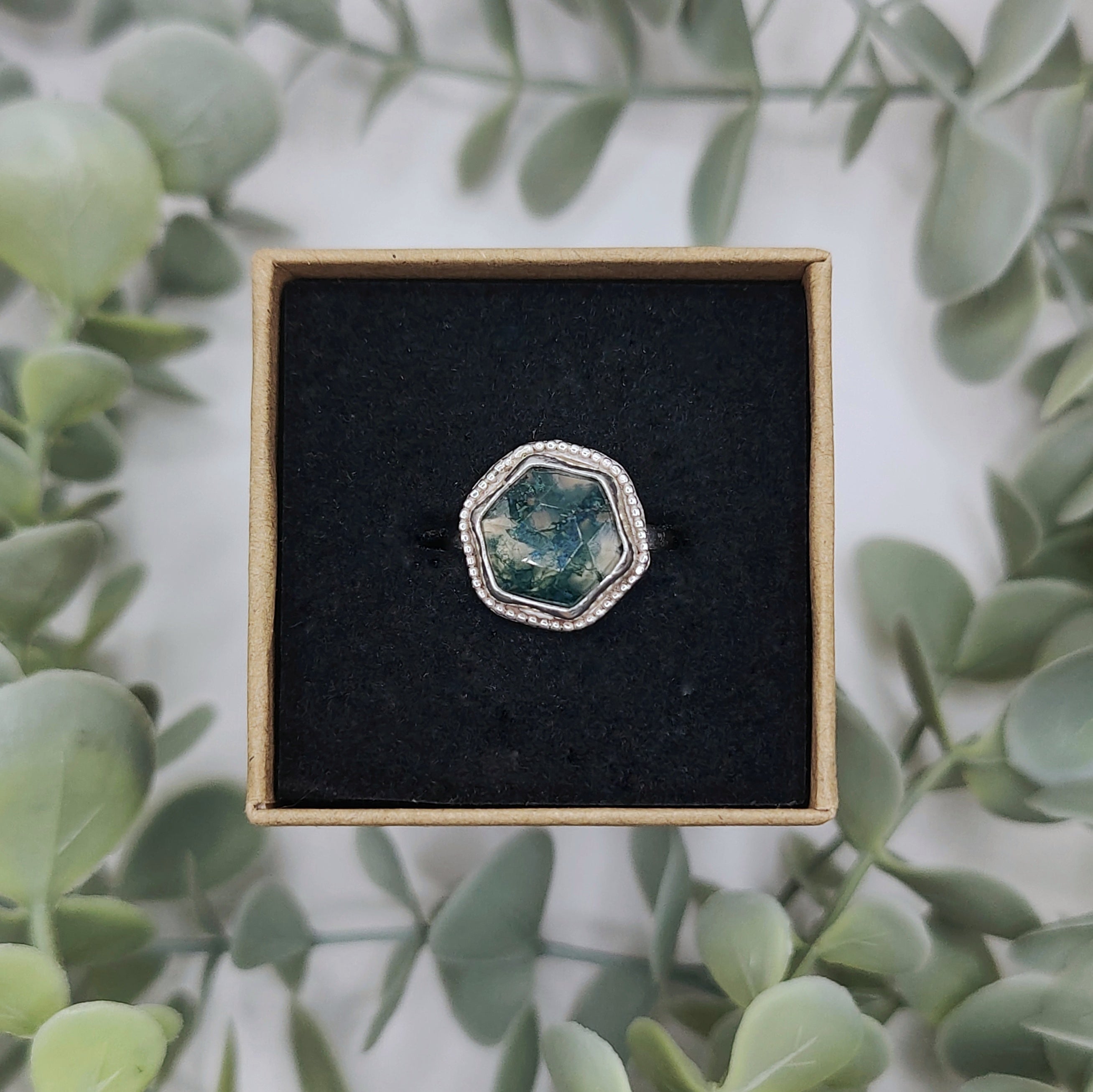 Moss Agate Ring