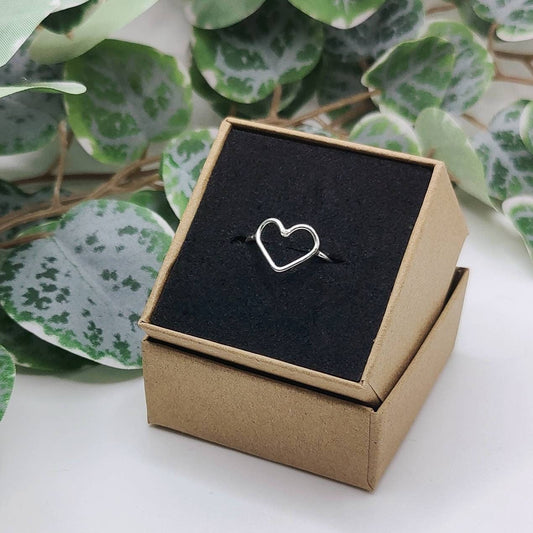 Small Silver Heart Ring