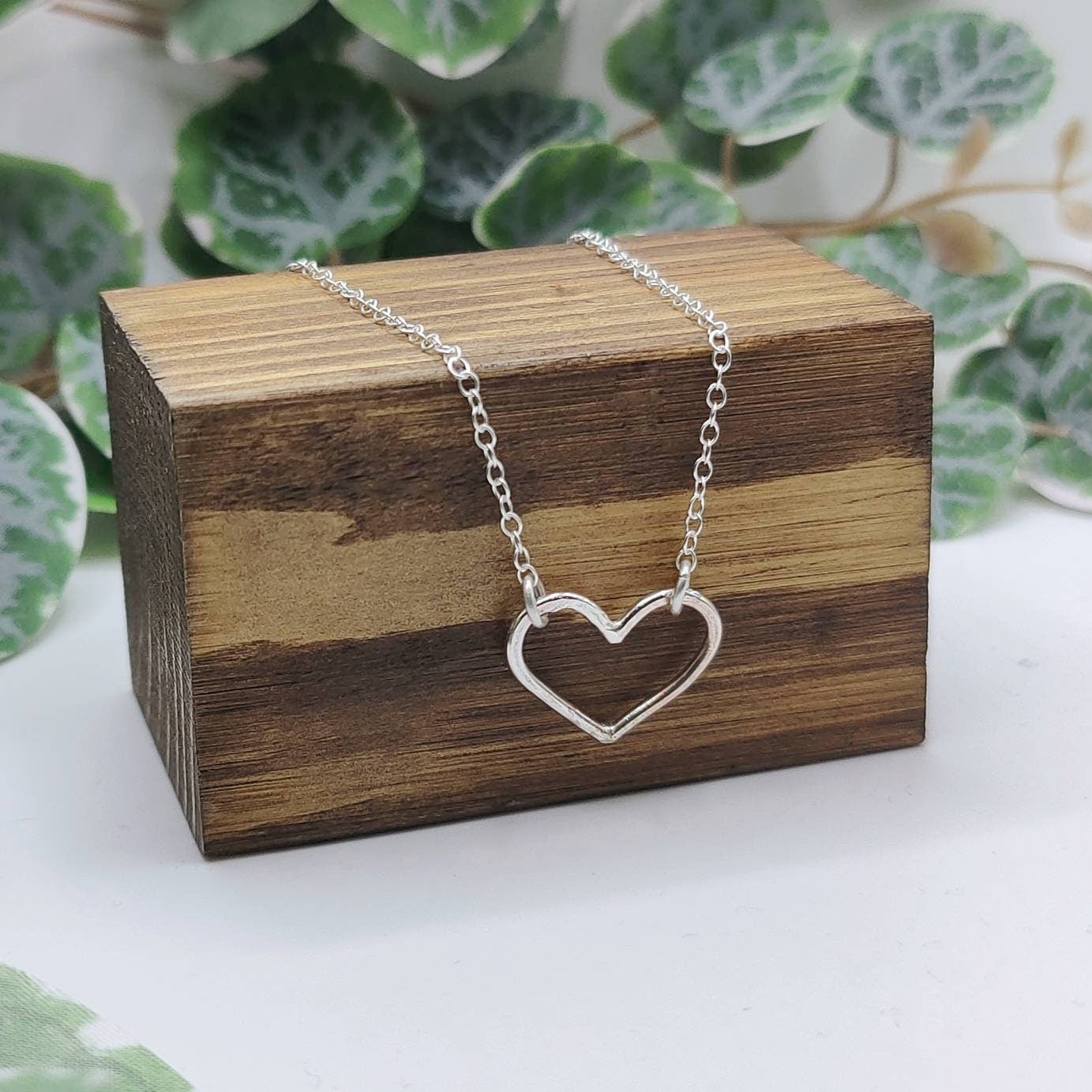 Sterling Silver Heart Valentines Necklace