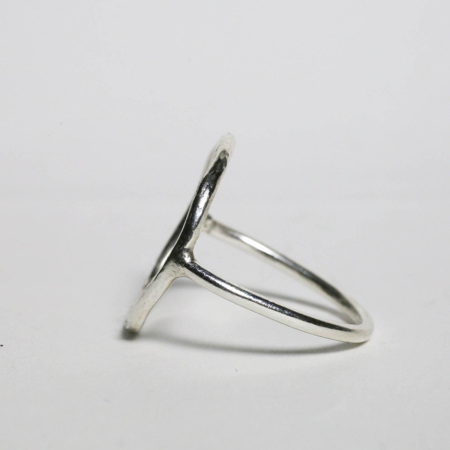 Large Recycled Silver Circle Ring