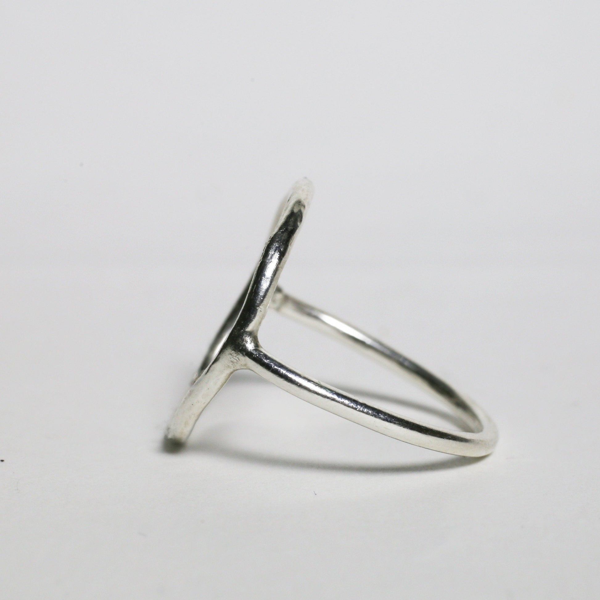 Large Recycled Silver Circle Ring