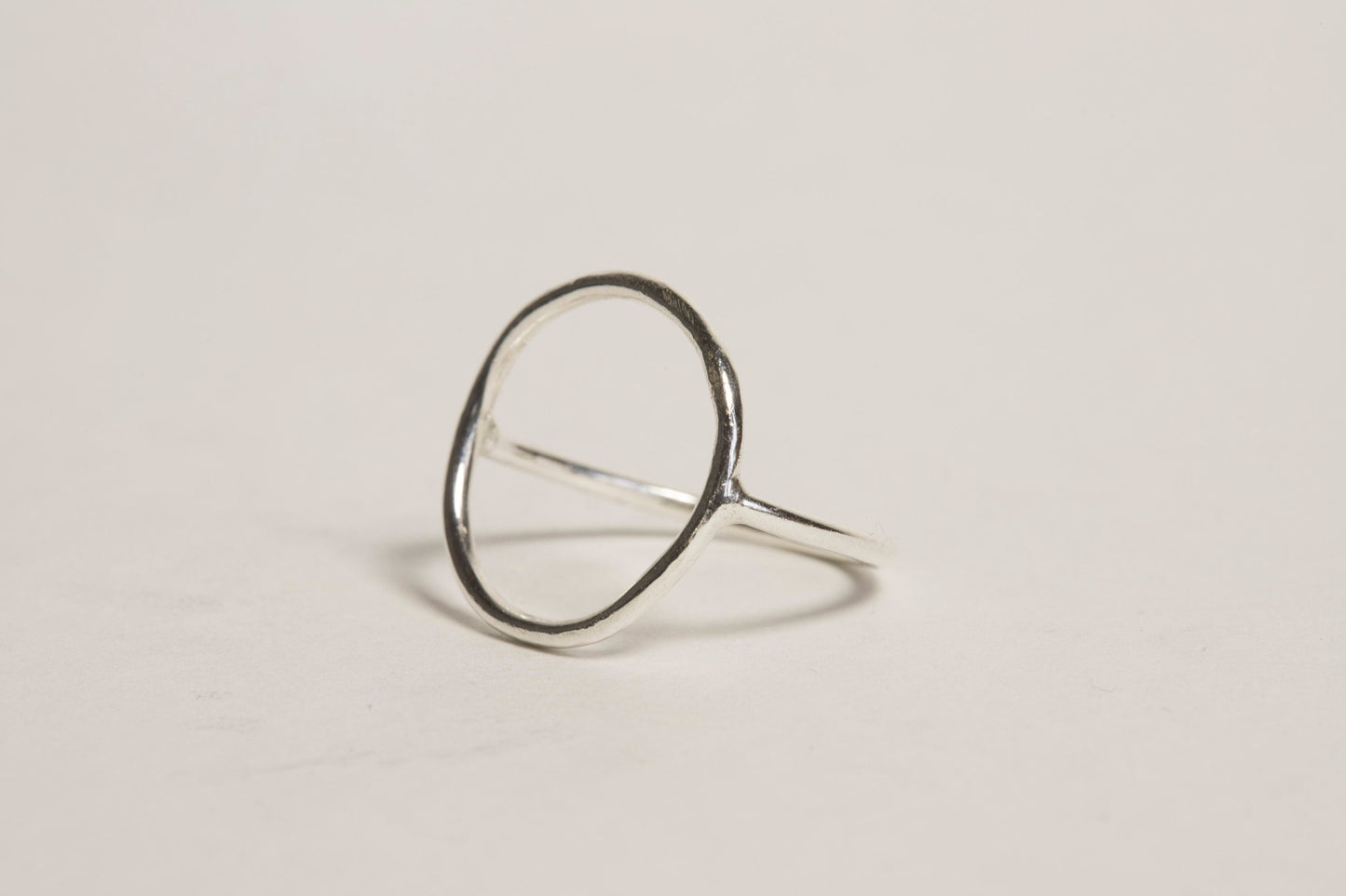 Large Recycled Silver Circle Ring