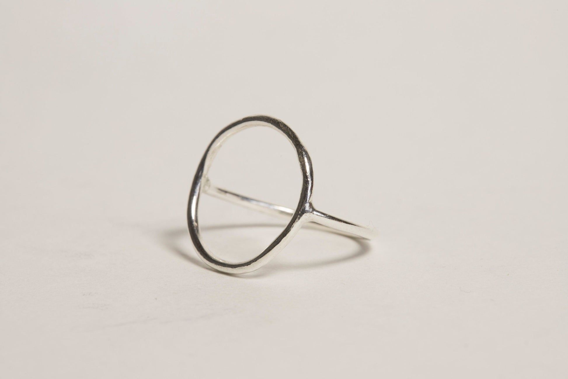Large Recycled Silver Circle Ring