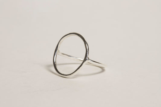 Large Recycled Silver Circle Ring
