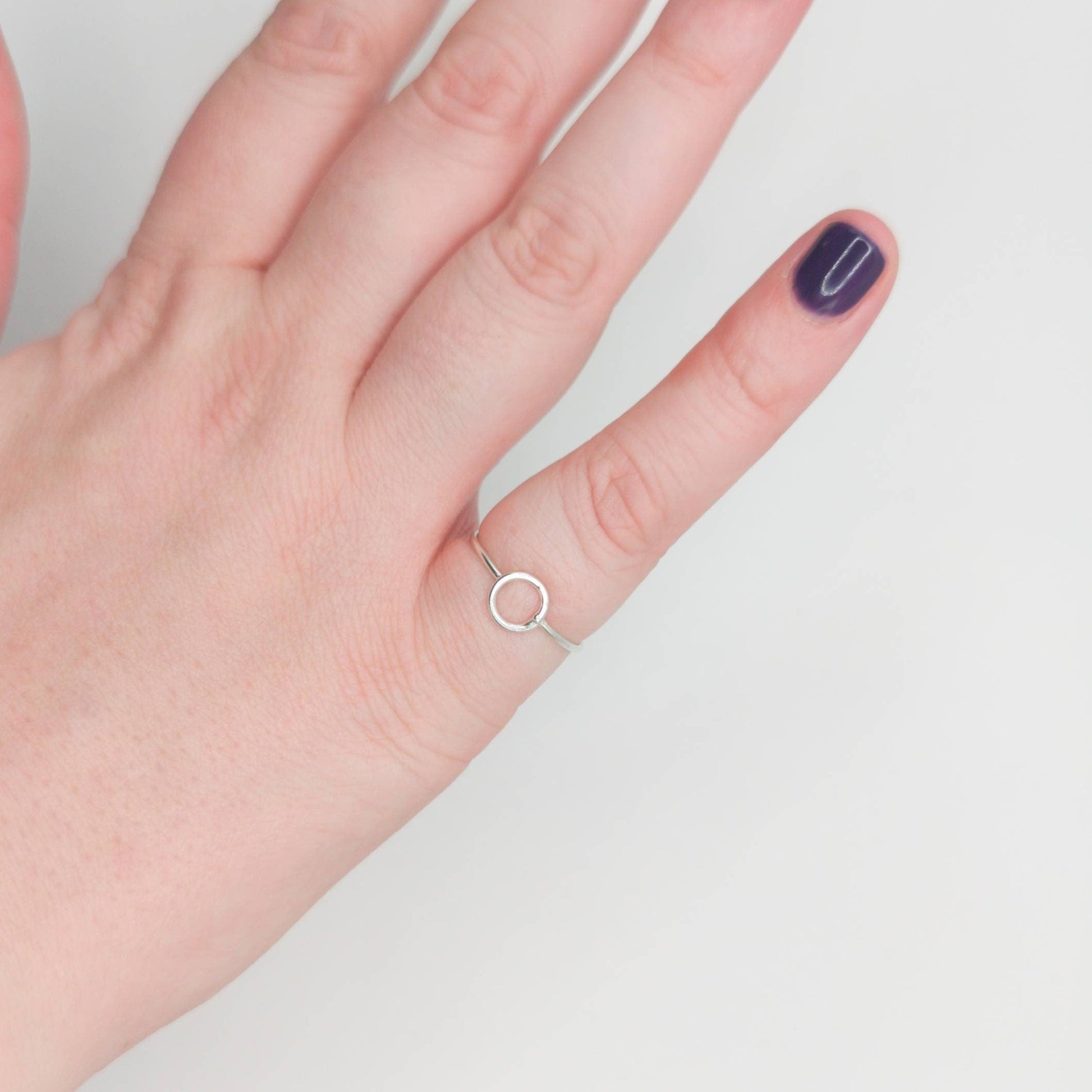 Small Silver Circle Ring