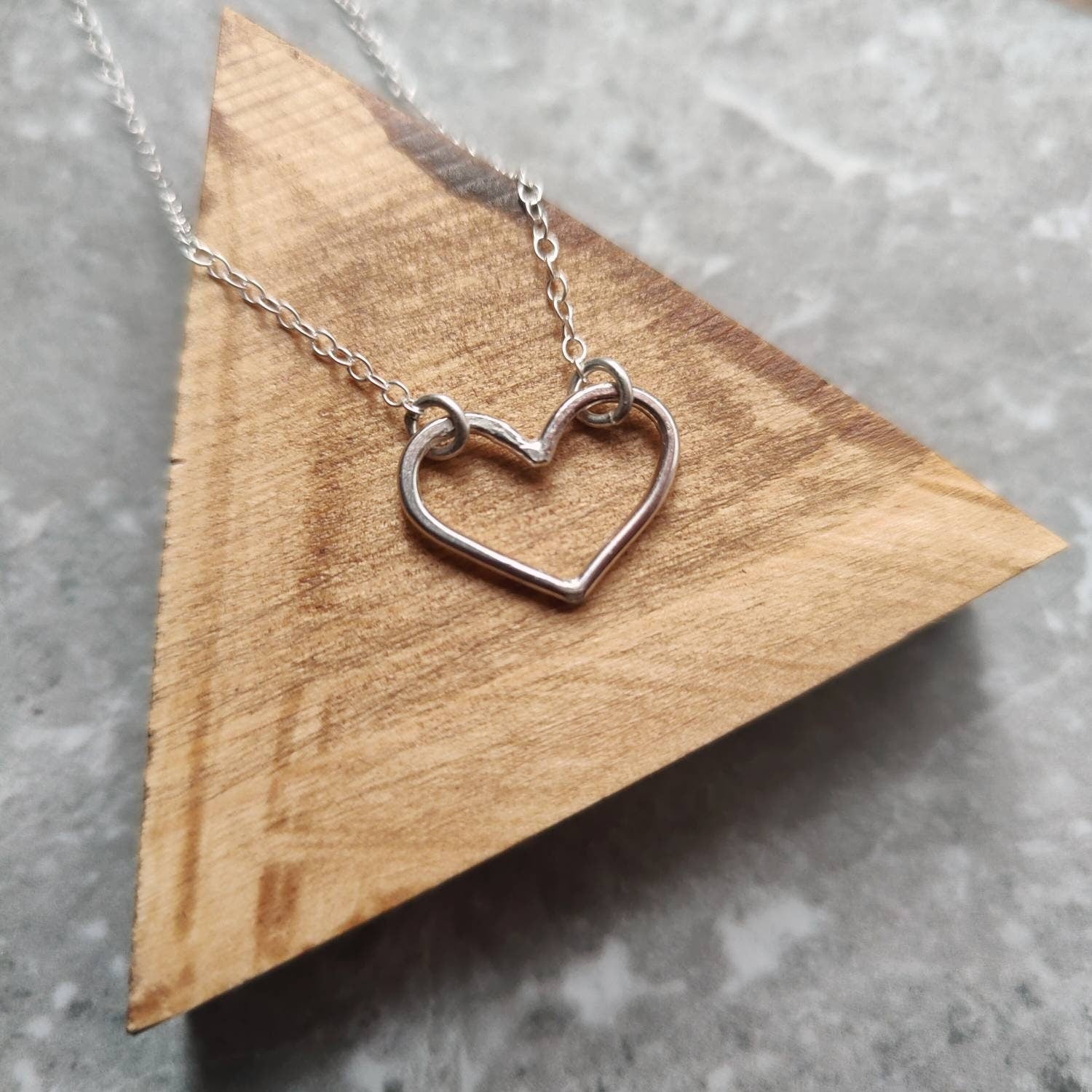 Sterling Silver Heart Valentines Necklace