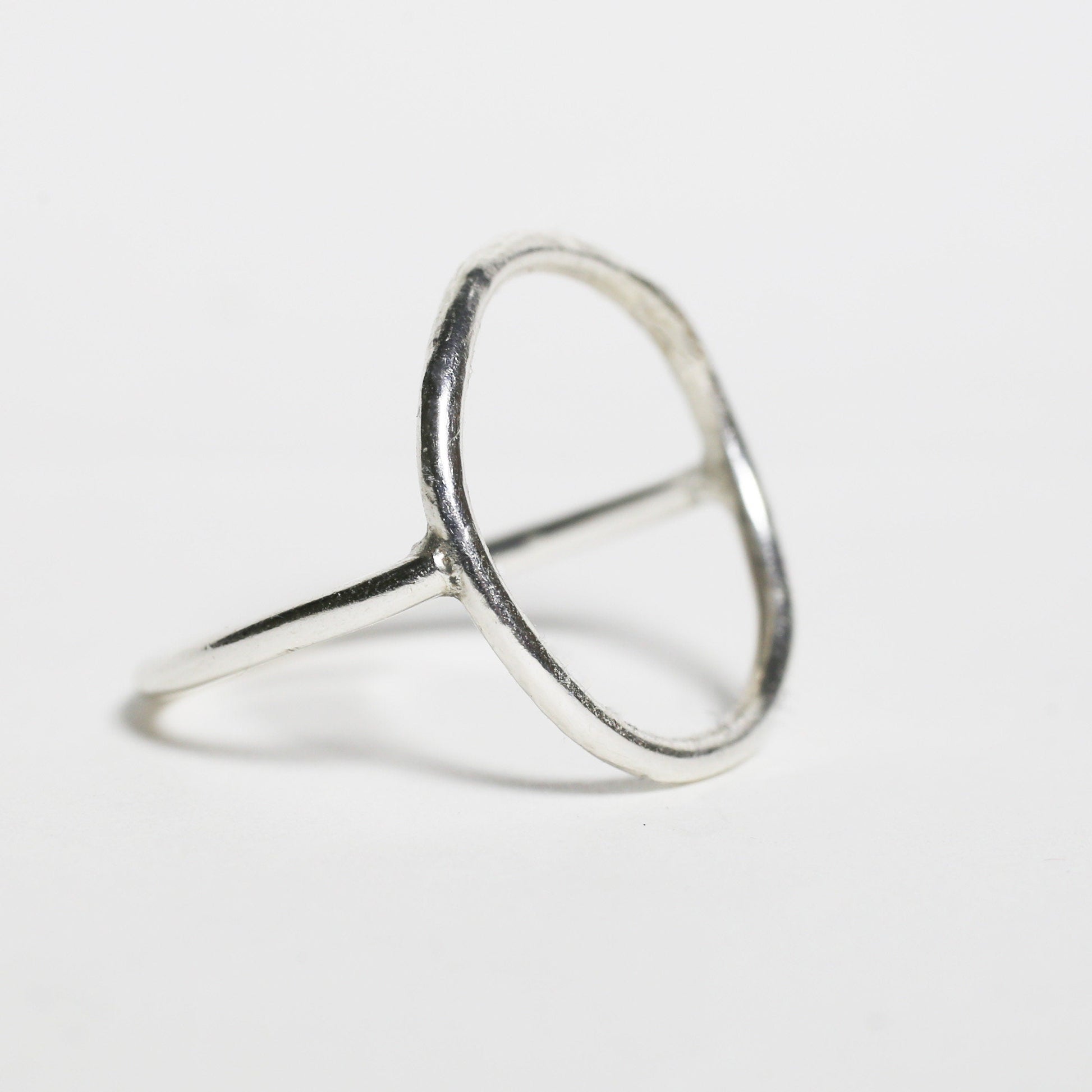 Large Eco Silver Circle Ring