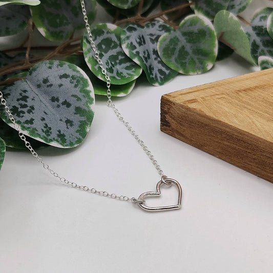 Sterling Silver Heart Valentines Necklace