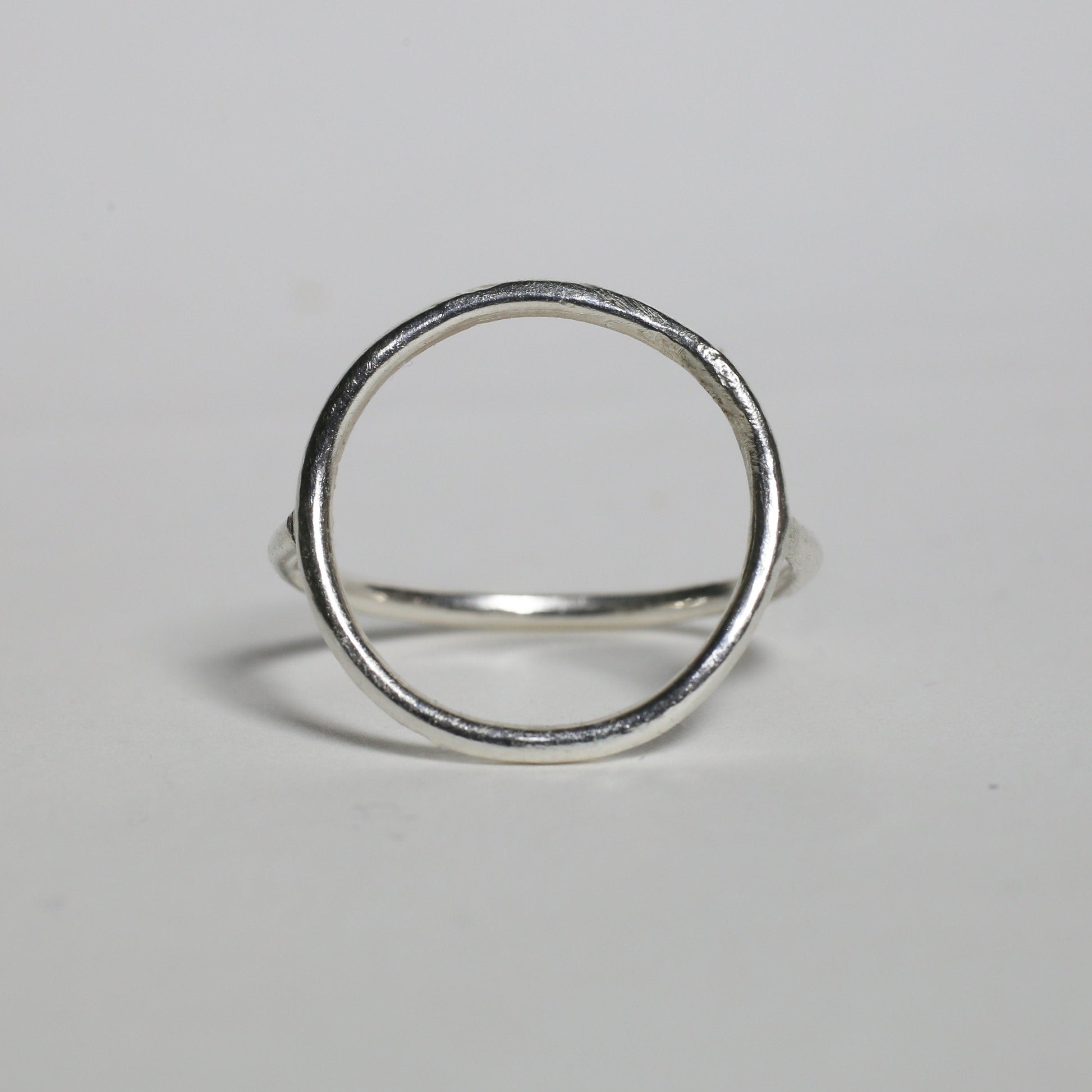 Large Eco Silver Circle Ring