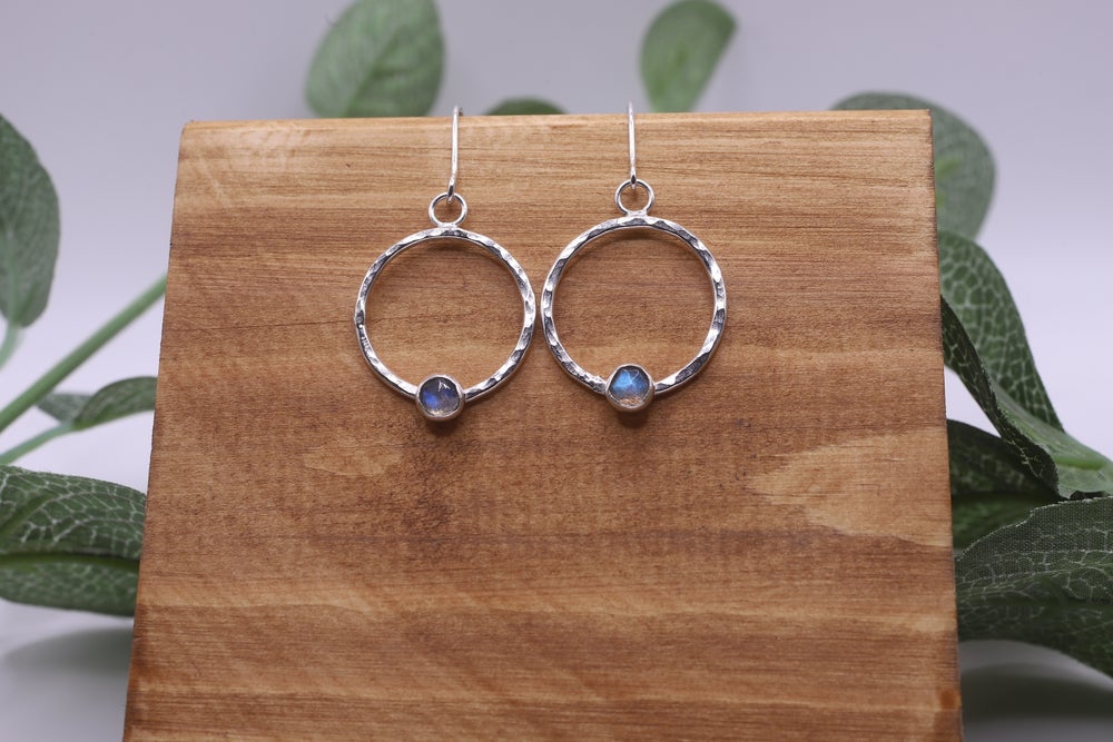 Labradorite and Eco Silver Earrings