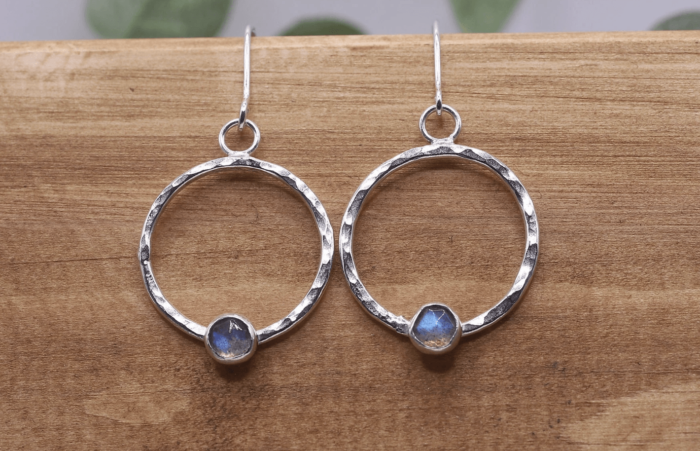 Labradorite and Eco Silver Earrings - Magnolia Studios
